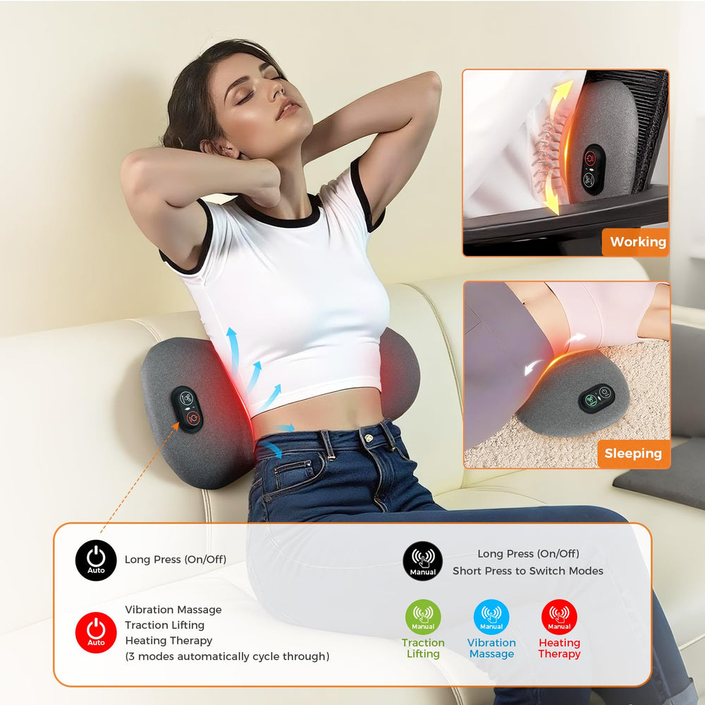 MUSE RELAX cordless design enables use on bed, chair, or car seat.