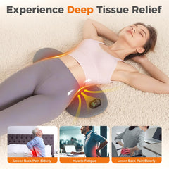 MUSE RELAX ergonomic back pillow demonstrates streamlined design for comfortable posture.