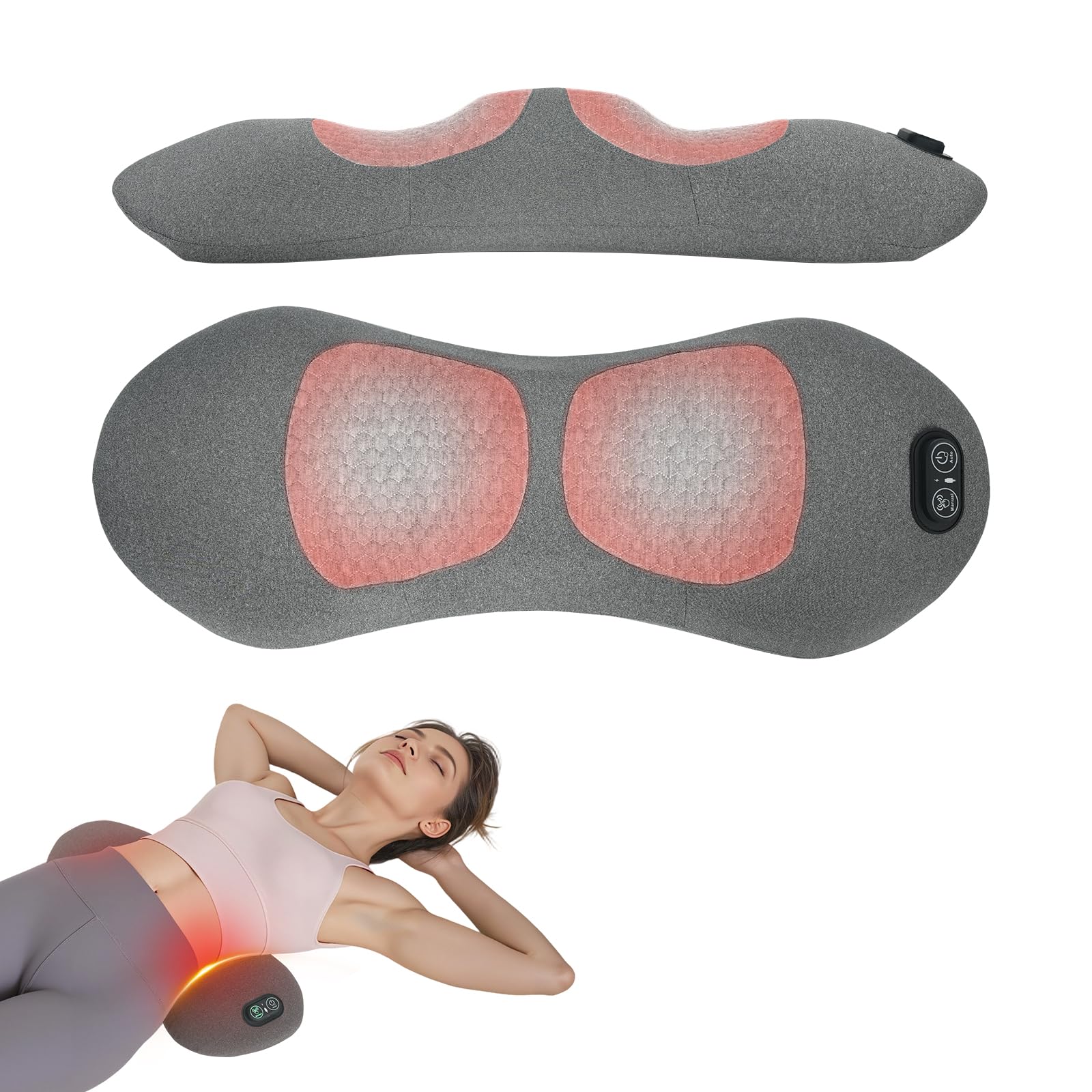 MUSE RELAX front view of the 3-in-1 lumbar pillow for targeted lower-back support.