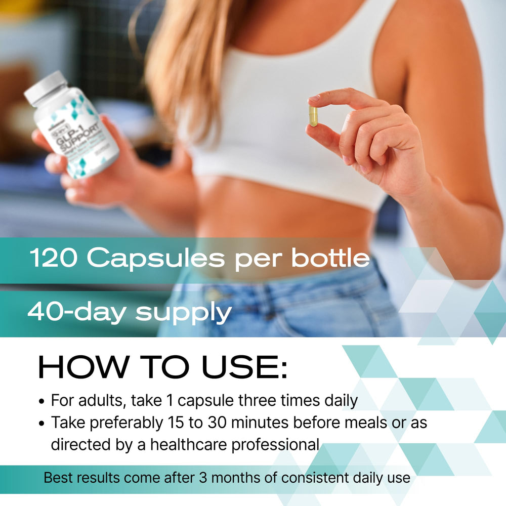 MuseBeam daily-use capsules shown with a healthy meal for convenient routines.
