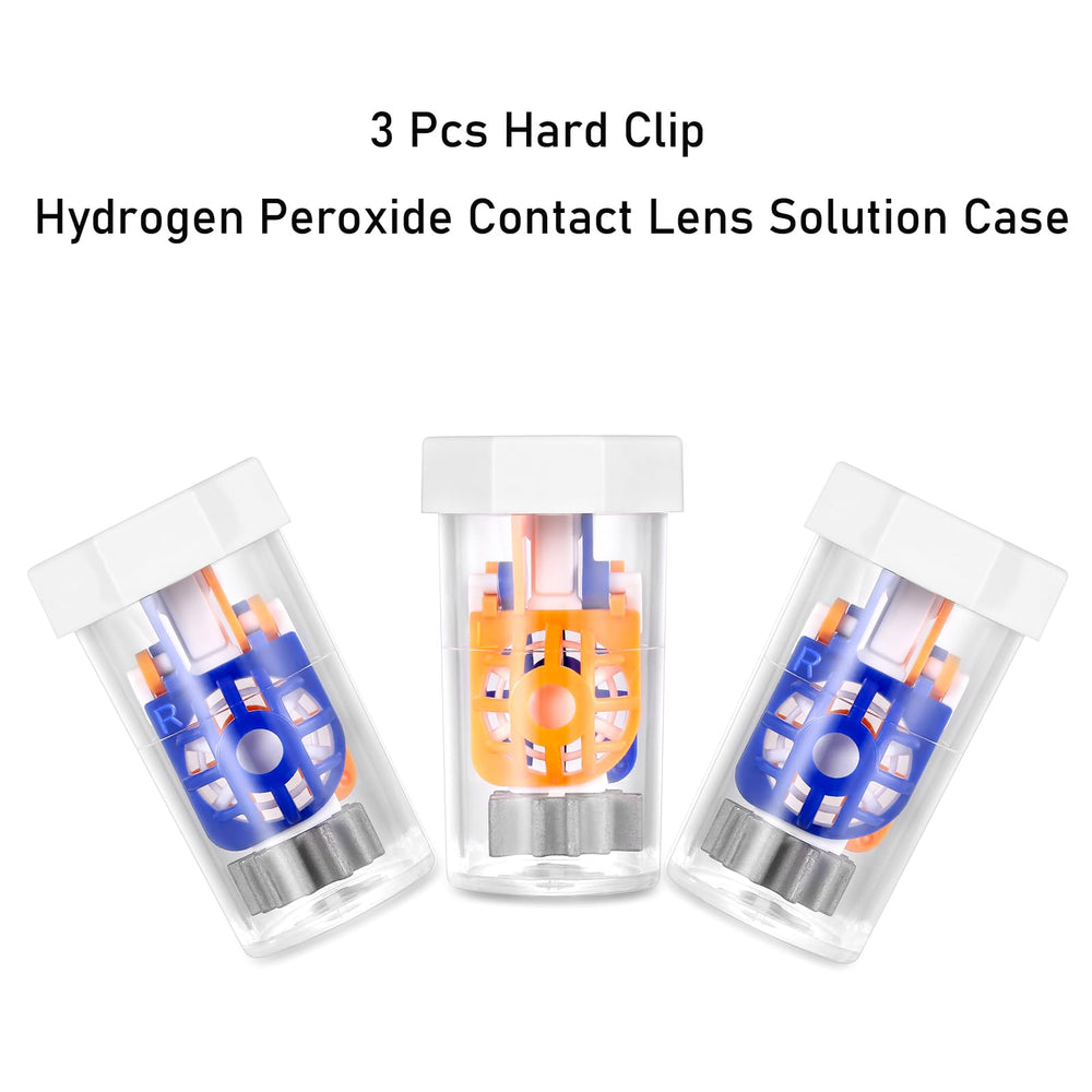 MUSHENJI hydrogen peroxide lens case top view highlights vented lid to prevent leaks during travel.