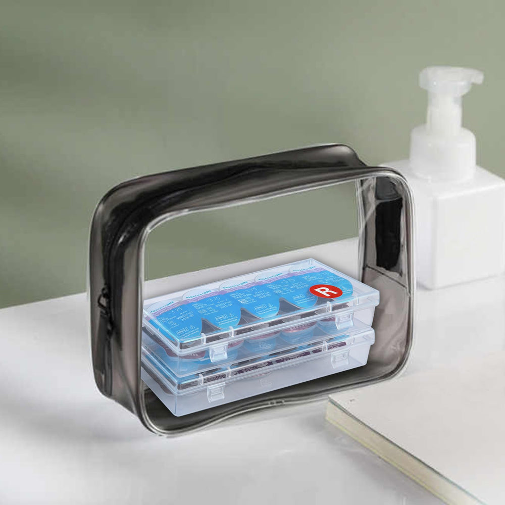 MUSHENJI stackable design saves space in bags and drawers for organizing multiple cases.