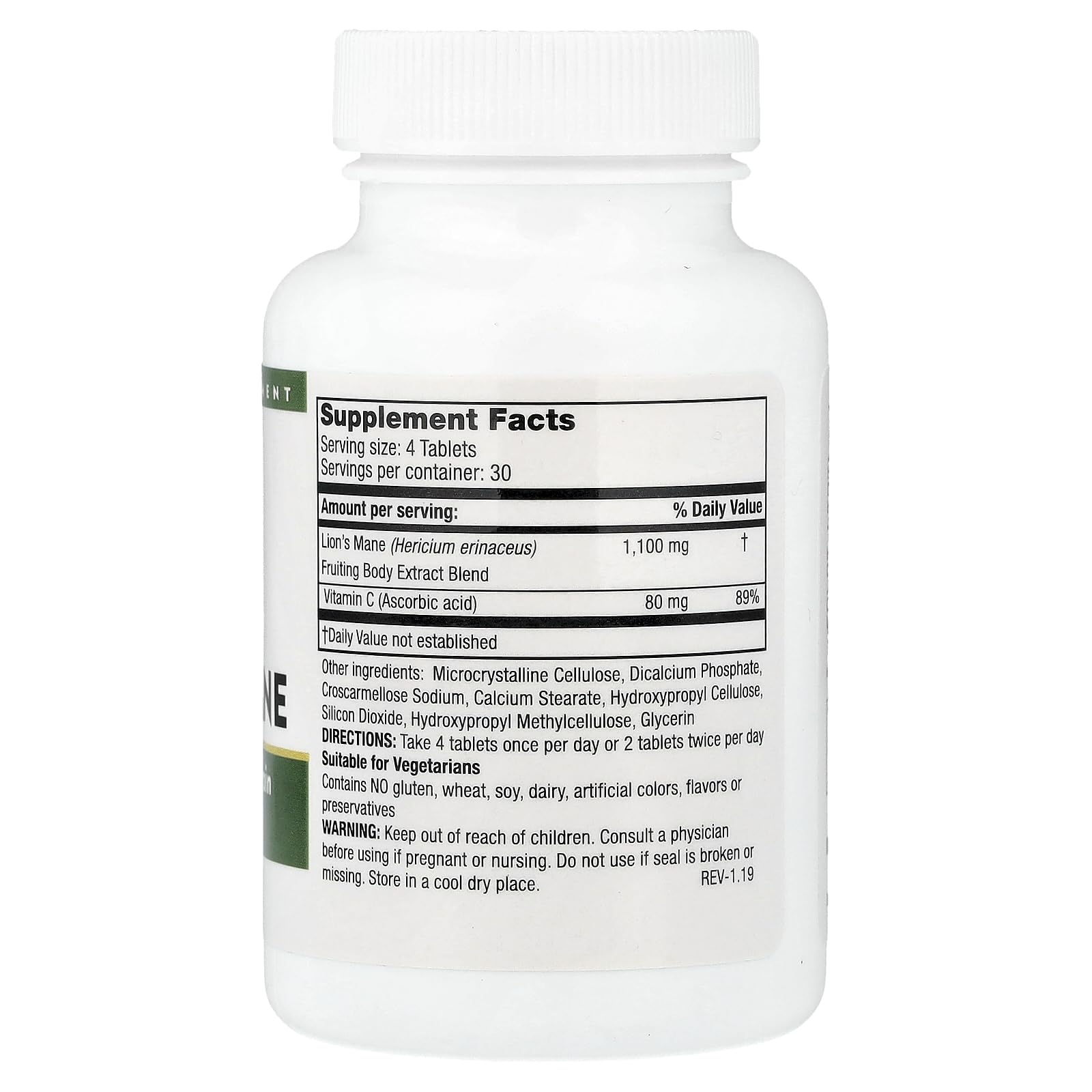 Mushroom Matrix Lion's Mane capsules with label showing brain wellness potential