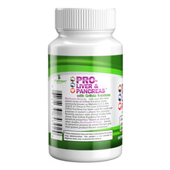 Mushroom Remedy PRO-Liver & Pancreas capsules close-up highlighting 60-tablet daily use