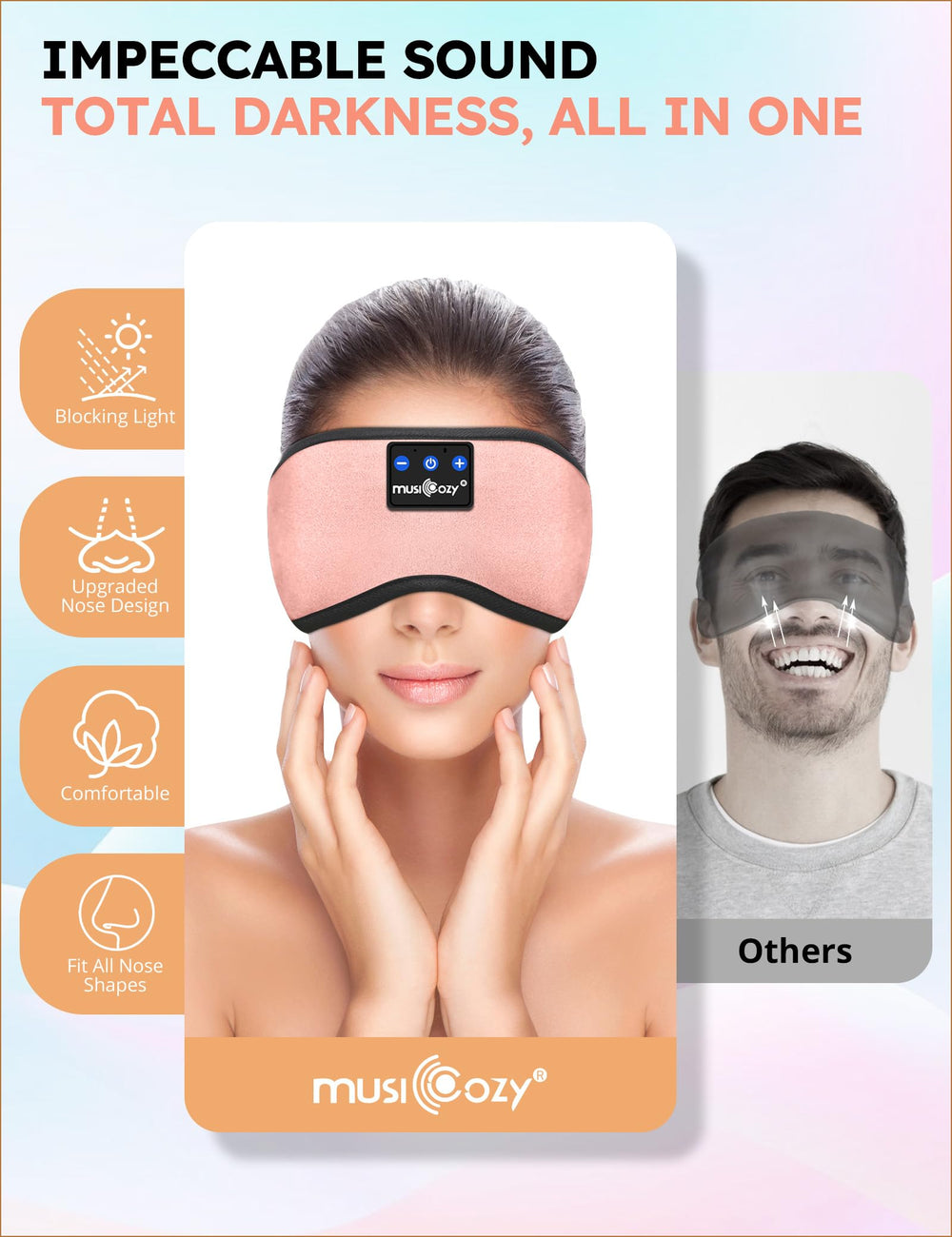 MUSICOZY adjustable strap demonstrates customizable comfort for all head sizes