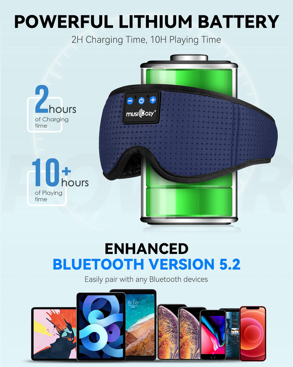 MUSICOZY Bluetooth 5.4 sleep speakers deliver clear audio for restful nights.