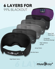 Musicozy sleep headphones memory foam padding for comfortable wear