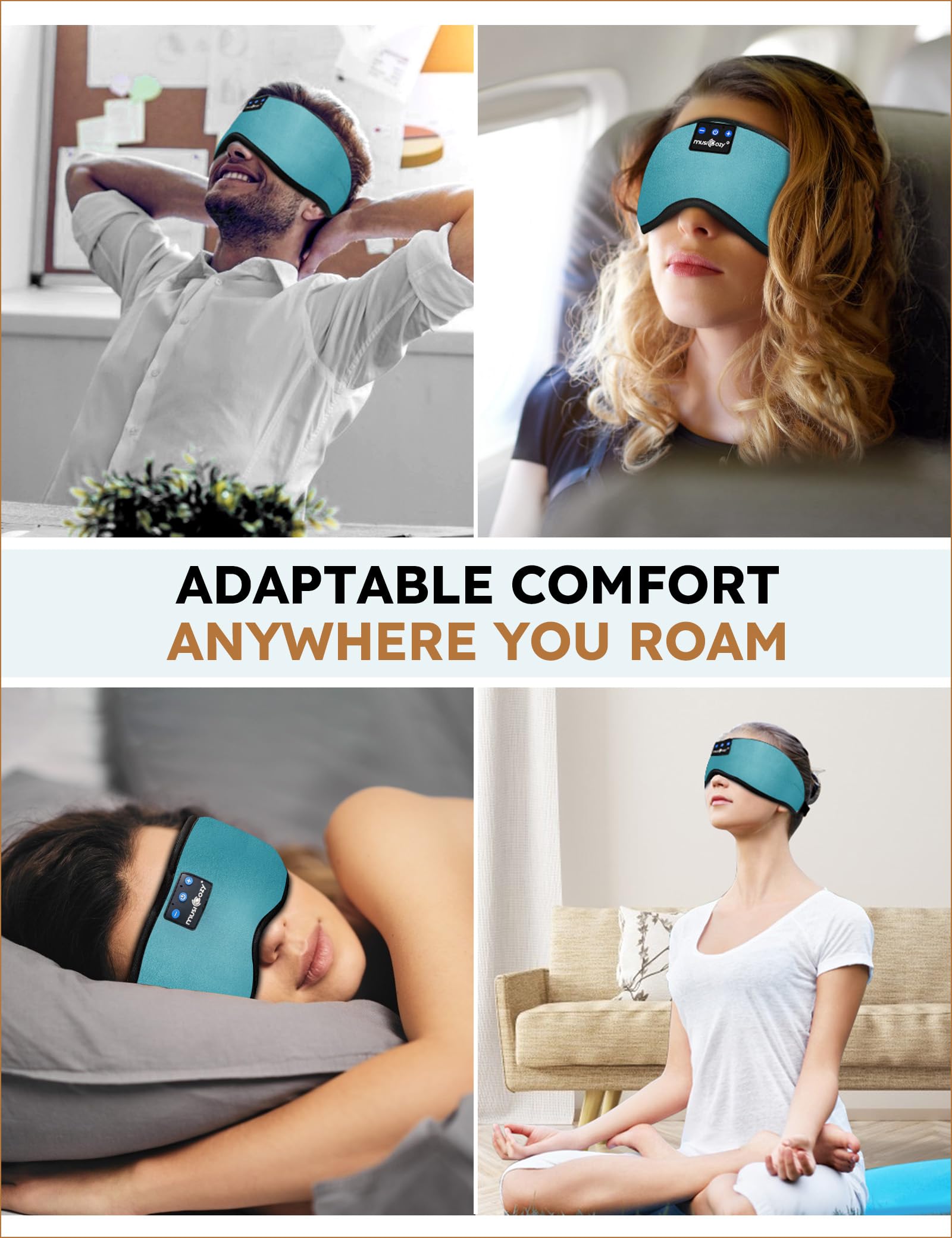 MUSICOZY Sleep Headphones travel case for on-the-go use