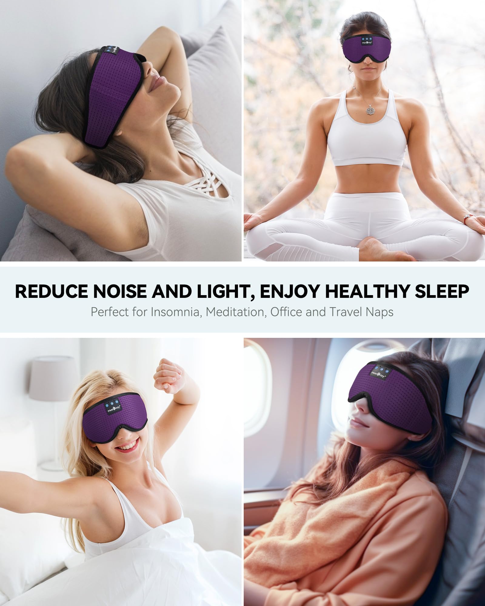 Musicozy sleep headphones travel-compact design for easy packing
