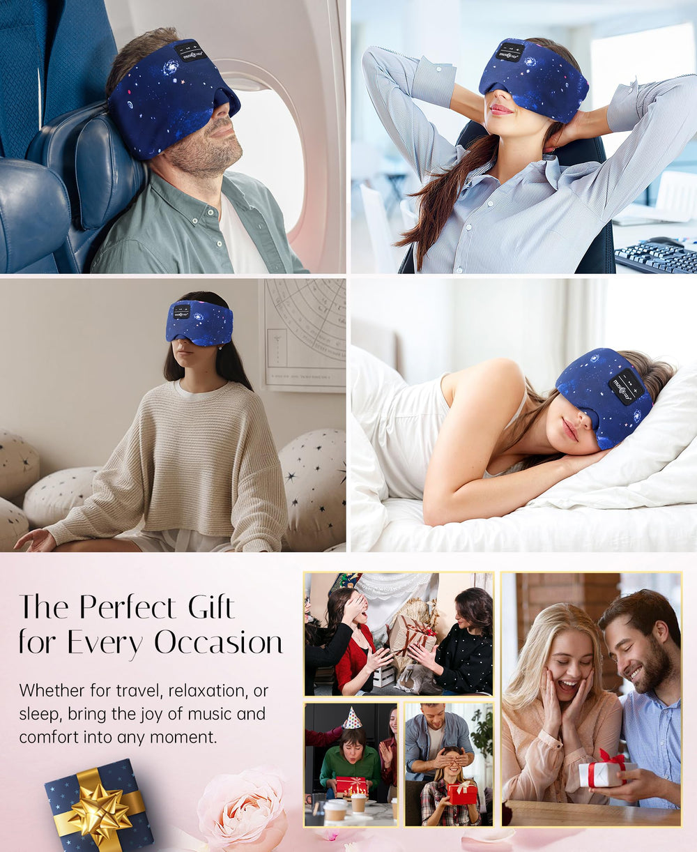 MUSICOZY Sleep Mask Headphones soft breathable material keeps you comfortable longer.