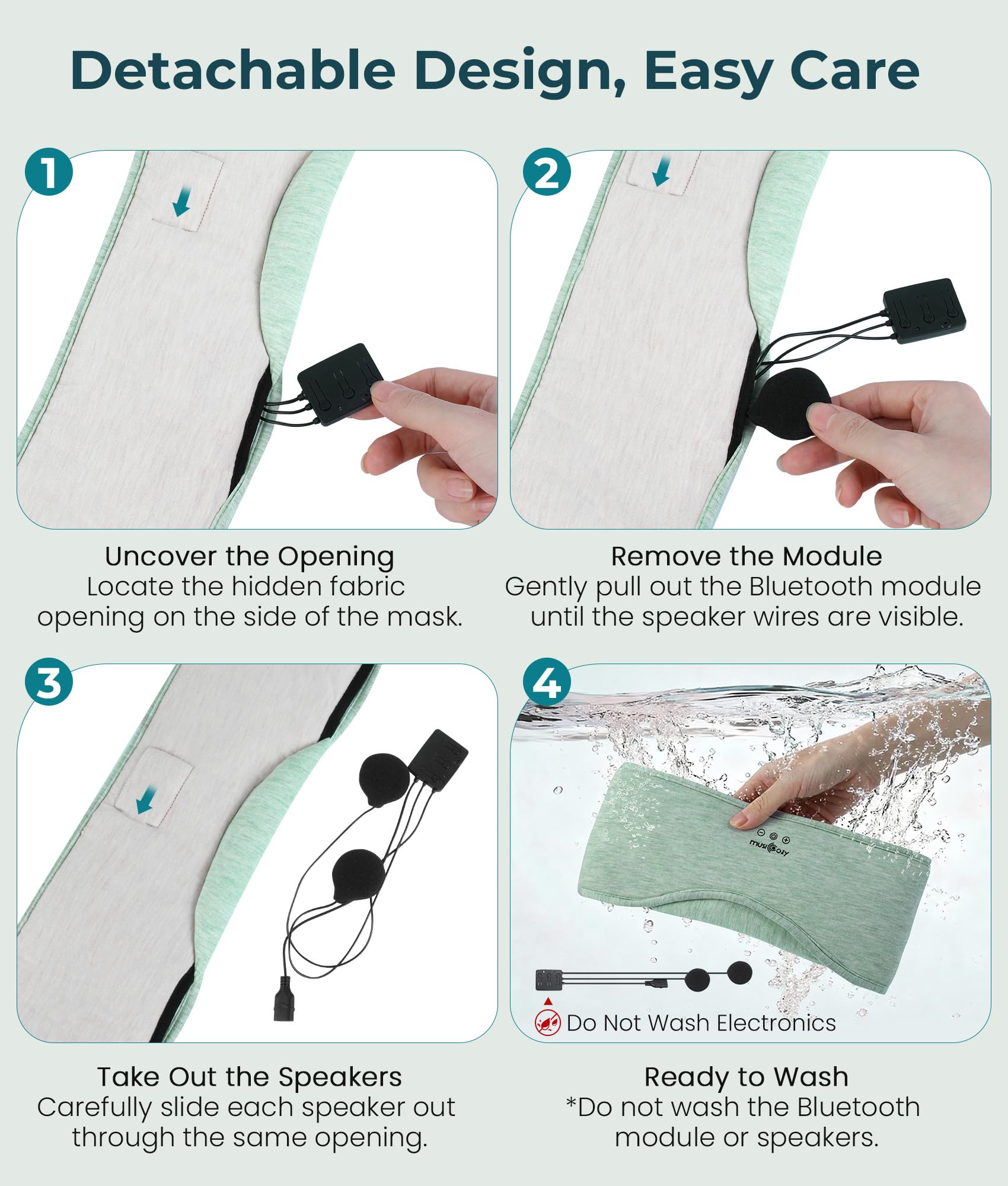 Musicozy wrap-around design suits side sleepers and travelers