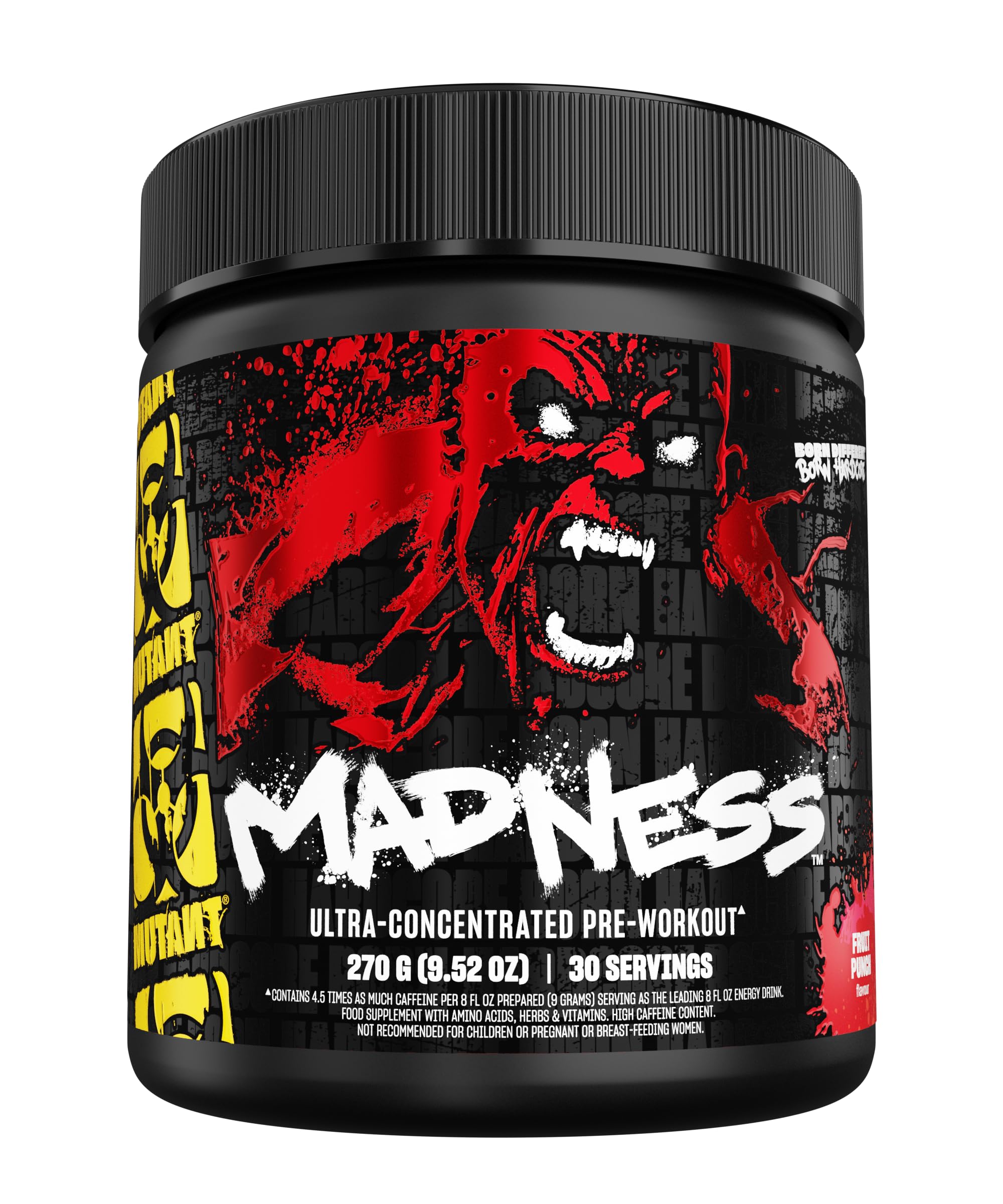 Mutant Madness can of Fruit Punch energizes you for workouts.