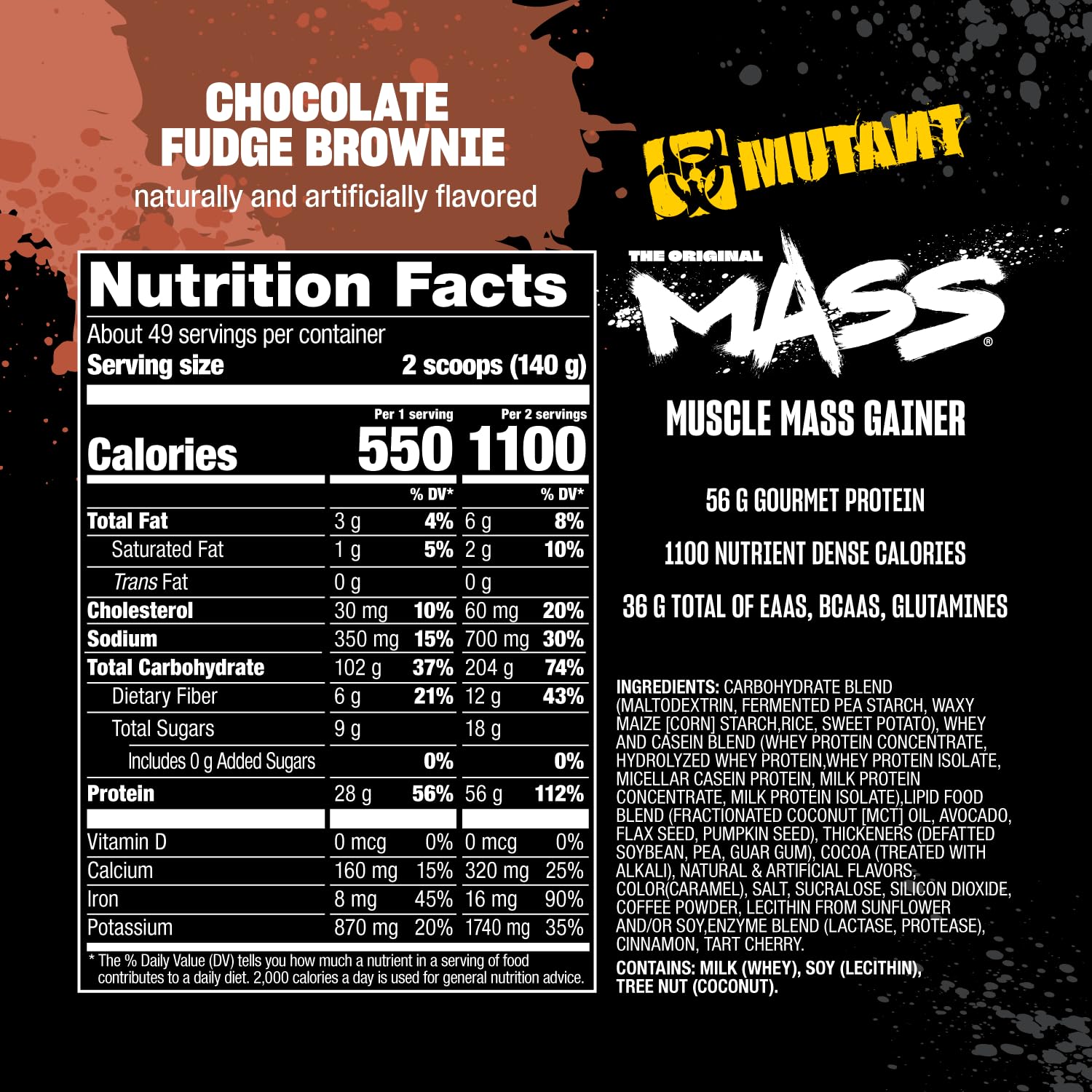 Mutant Mass ready-to-drink vibe emphasizes convenient fueling on the move.