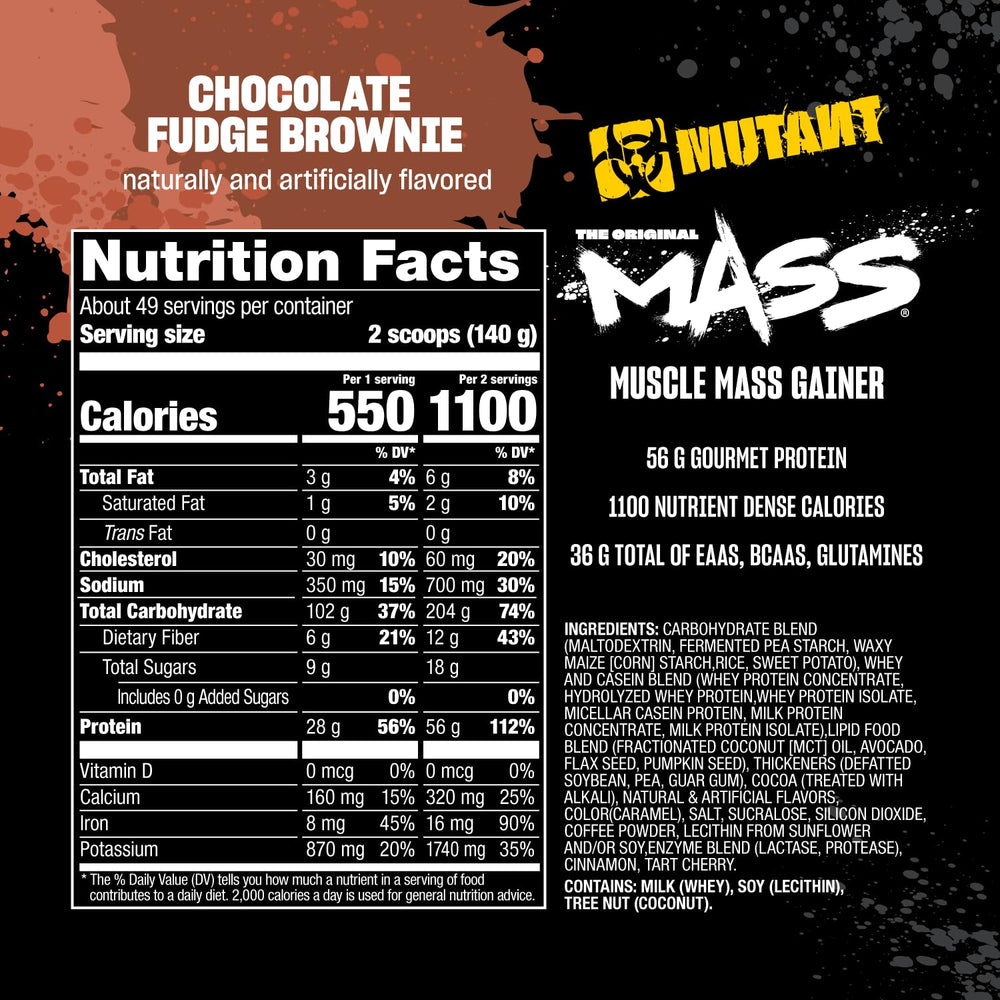 Mutant Mass ready-to-drink vibe emphasizes convenient fueling on the move.