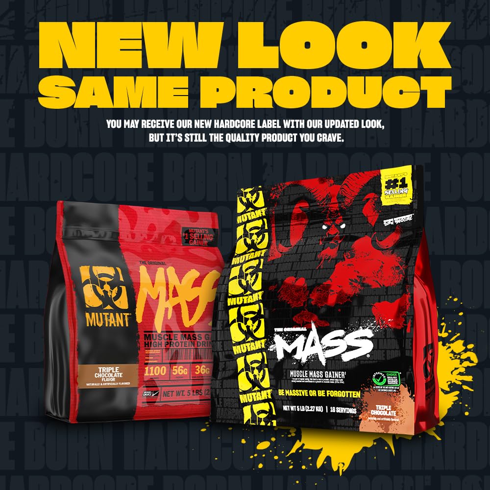 Mutant Mass serving scoop with powder ready to mix