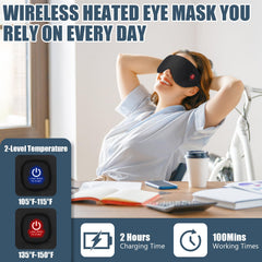 Mutilplx heated eye mask cordless design for on the go relaxation