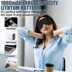 Mutilplx heated eye mask shows two temperature modes for customizable comfort