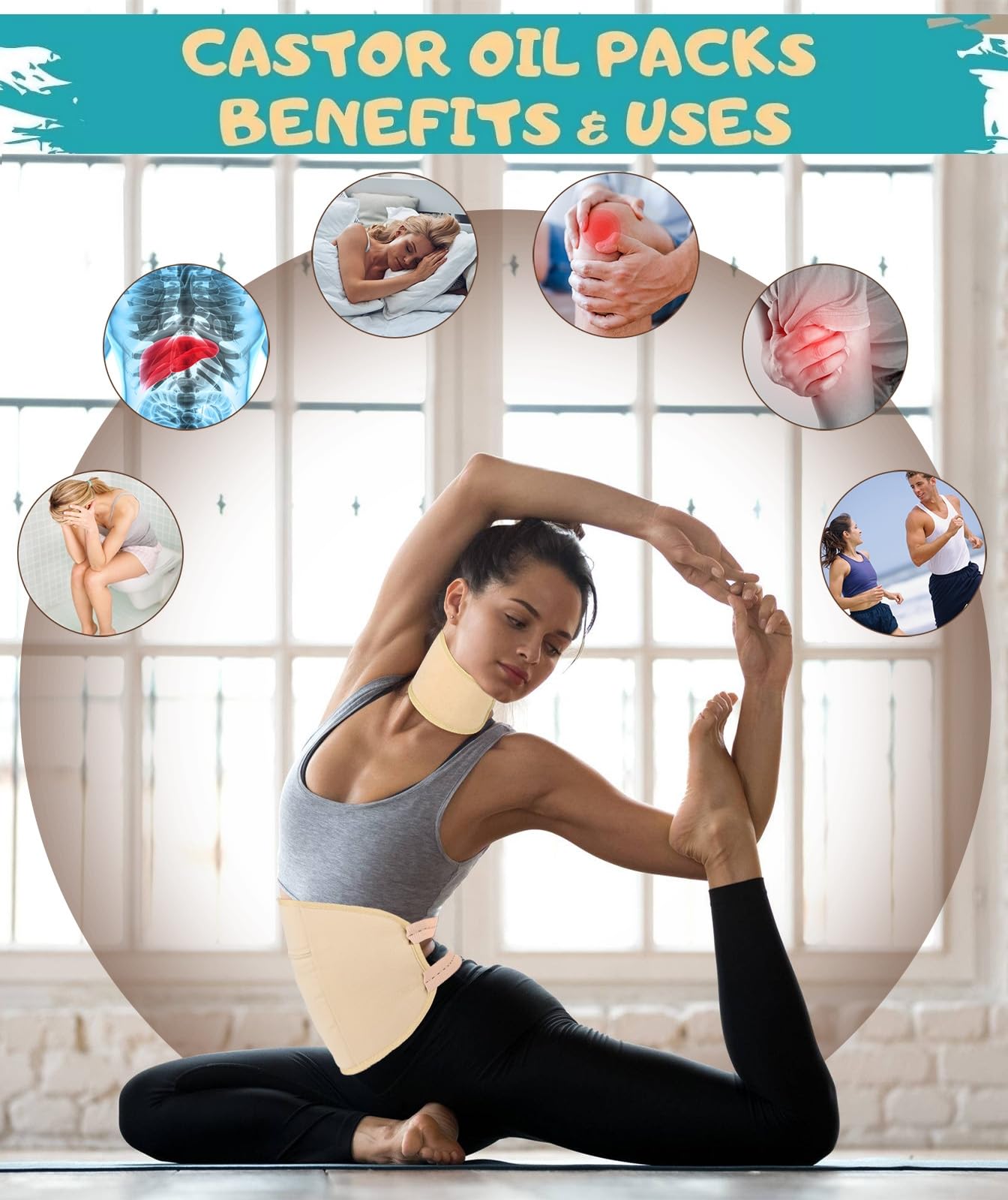 MUZAMOX wrap features leak-free layers for waist and neck packs.