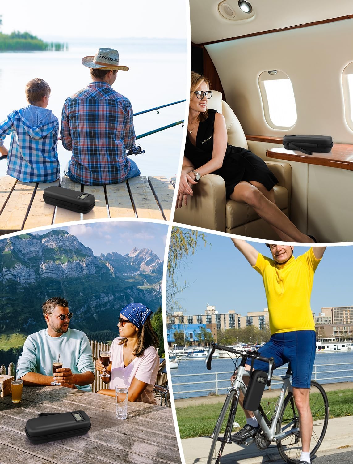 Mviioe insulin cooler travel case TSA-approved label highlights travel compliance.