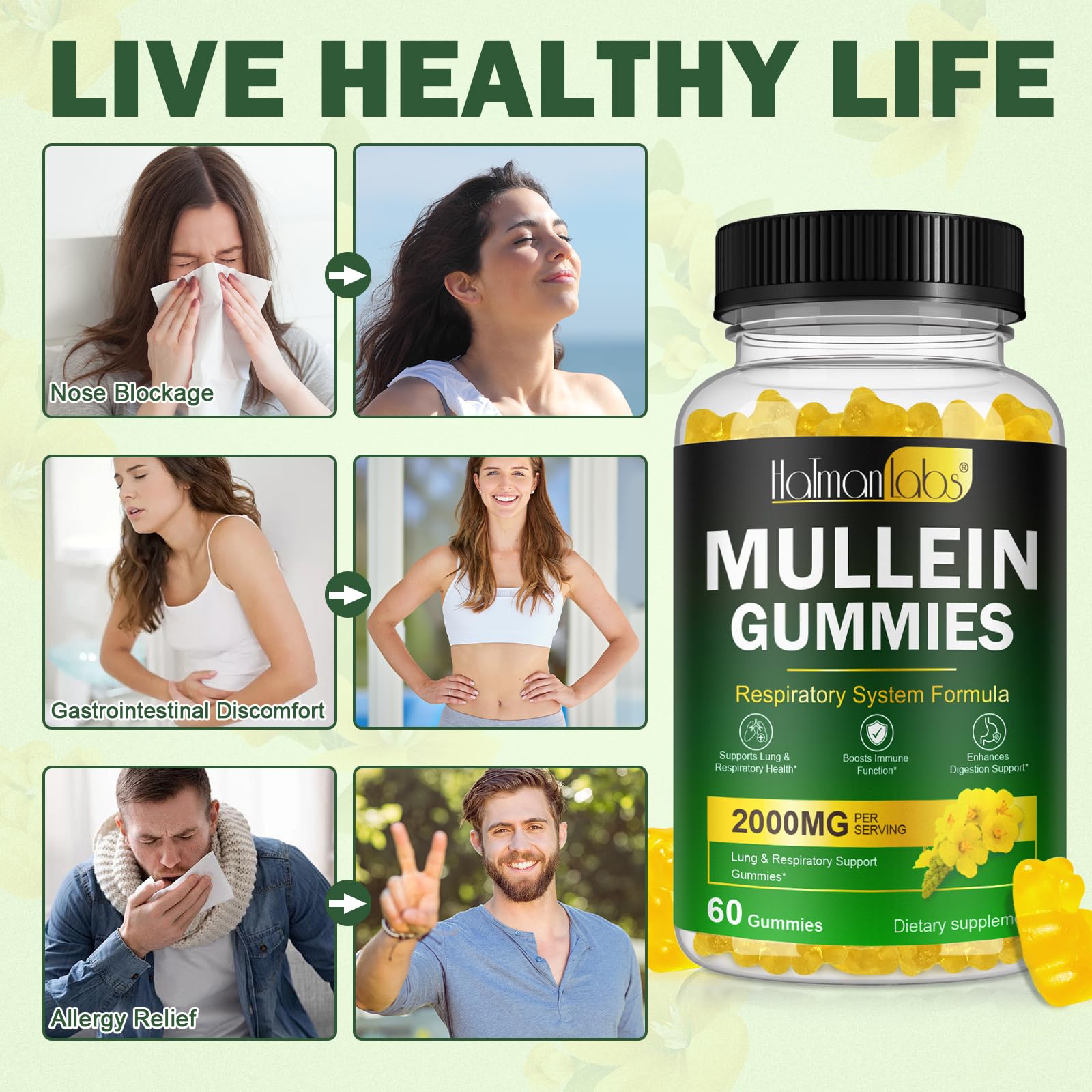 MXCZBSM mullein gummies dosage guide graphic for easy daily use.