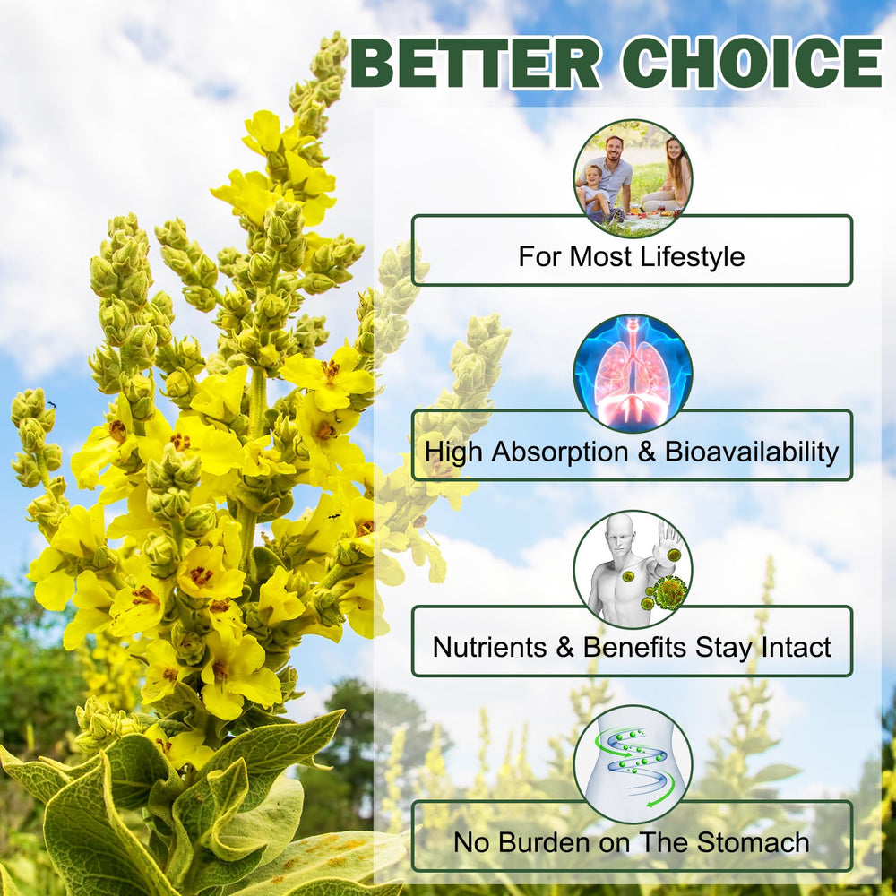 MXCZBSM mullein gummies packaging emphasizes GMO-free, plant-based ingredients.