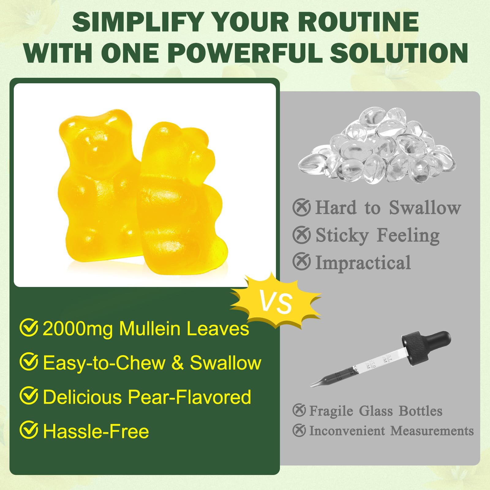 MXCZBSM mullein gummies pear flavor close-up appealing for seasonal needs.