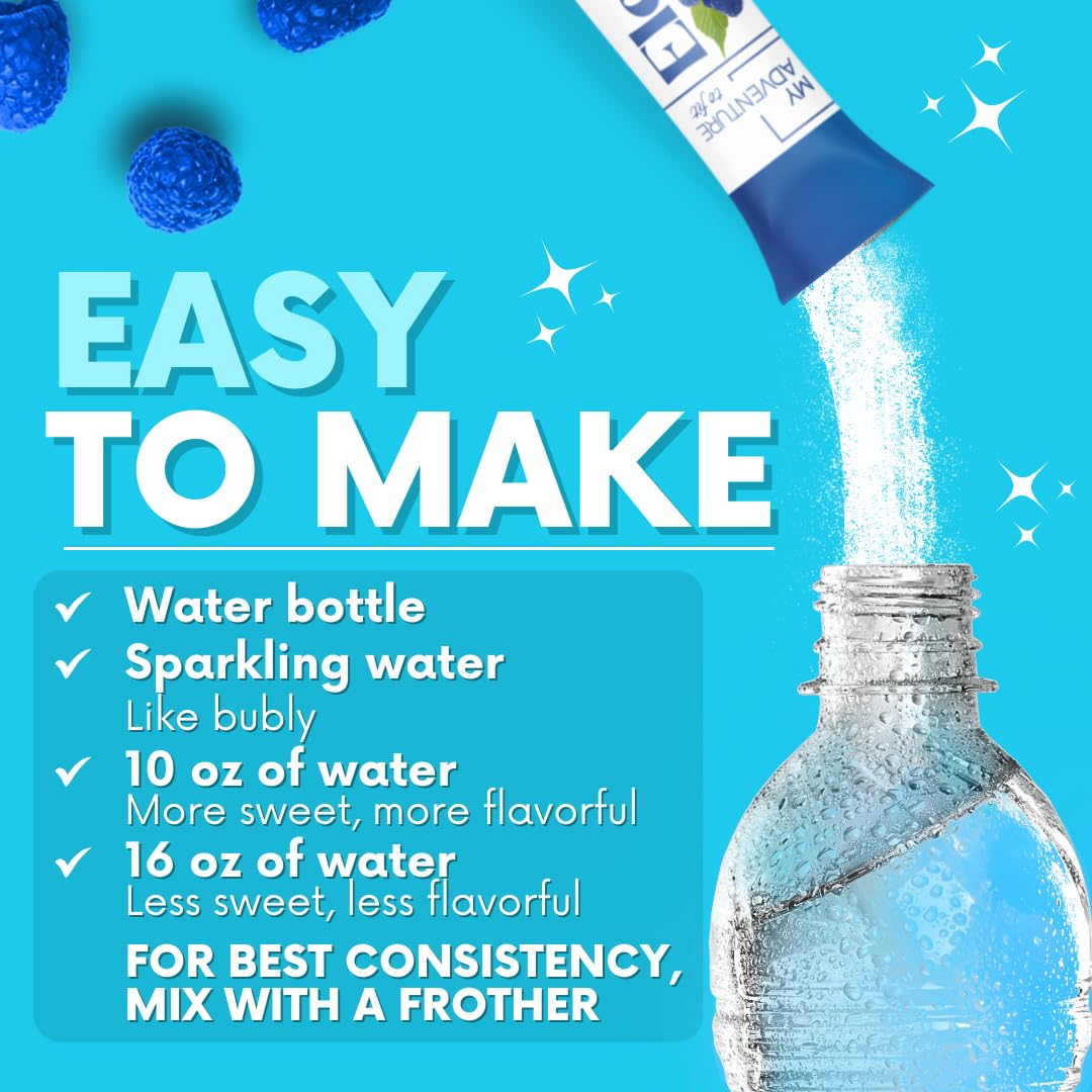 My Adventure to Fit electrolytes packets sour blue candy mix for flavorful hydration