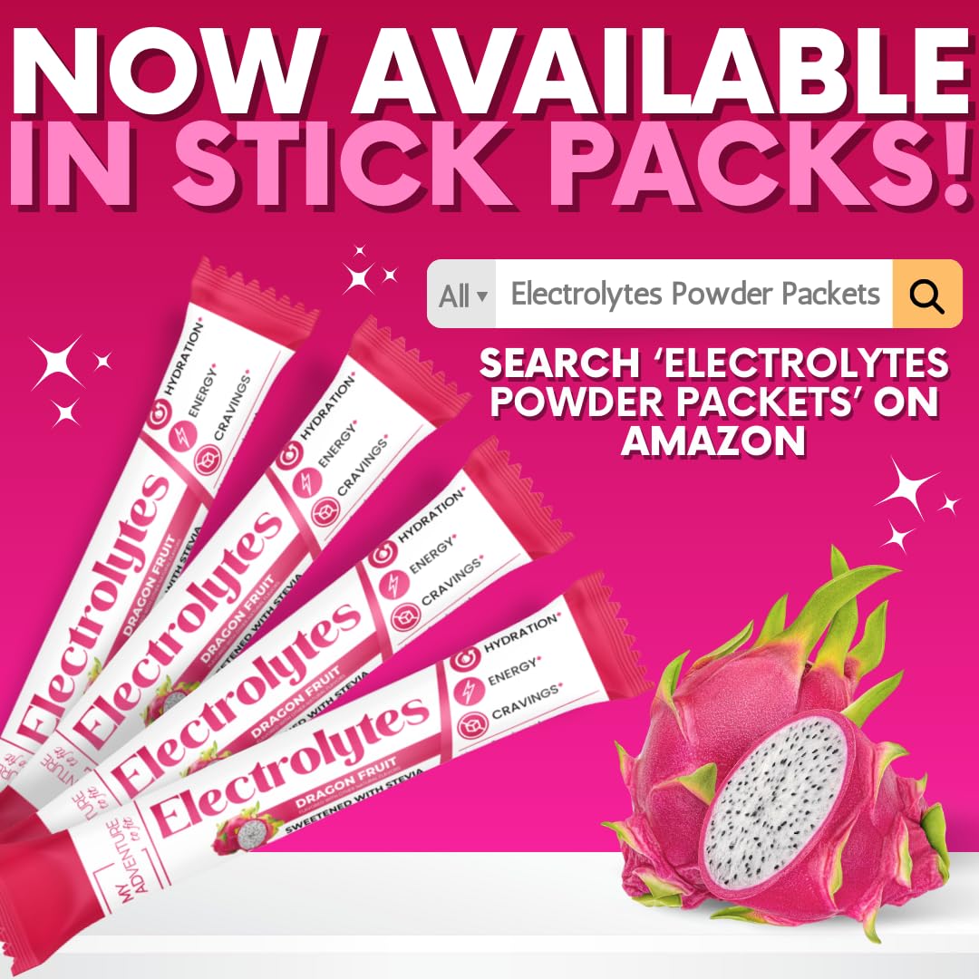 My Adventure to Fit Dragon Fruit Electrolytes Sticks on a store shelf.