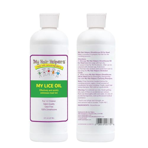 MY HAIR HELPERS dimethicone oil application on hair for thorough coating