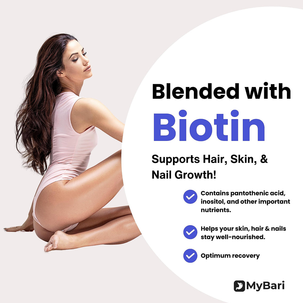 MyBari bariatric multivitamin bottle on kitchen counter supports daily post-surgery nutrition.