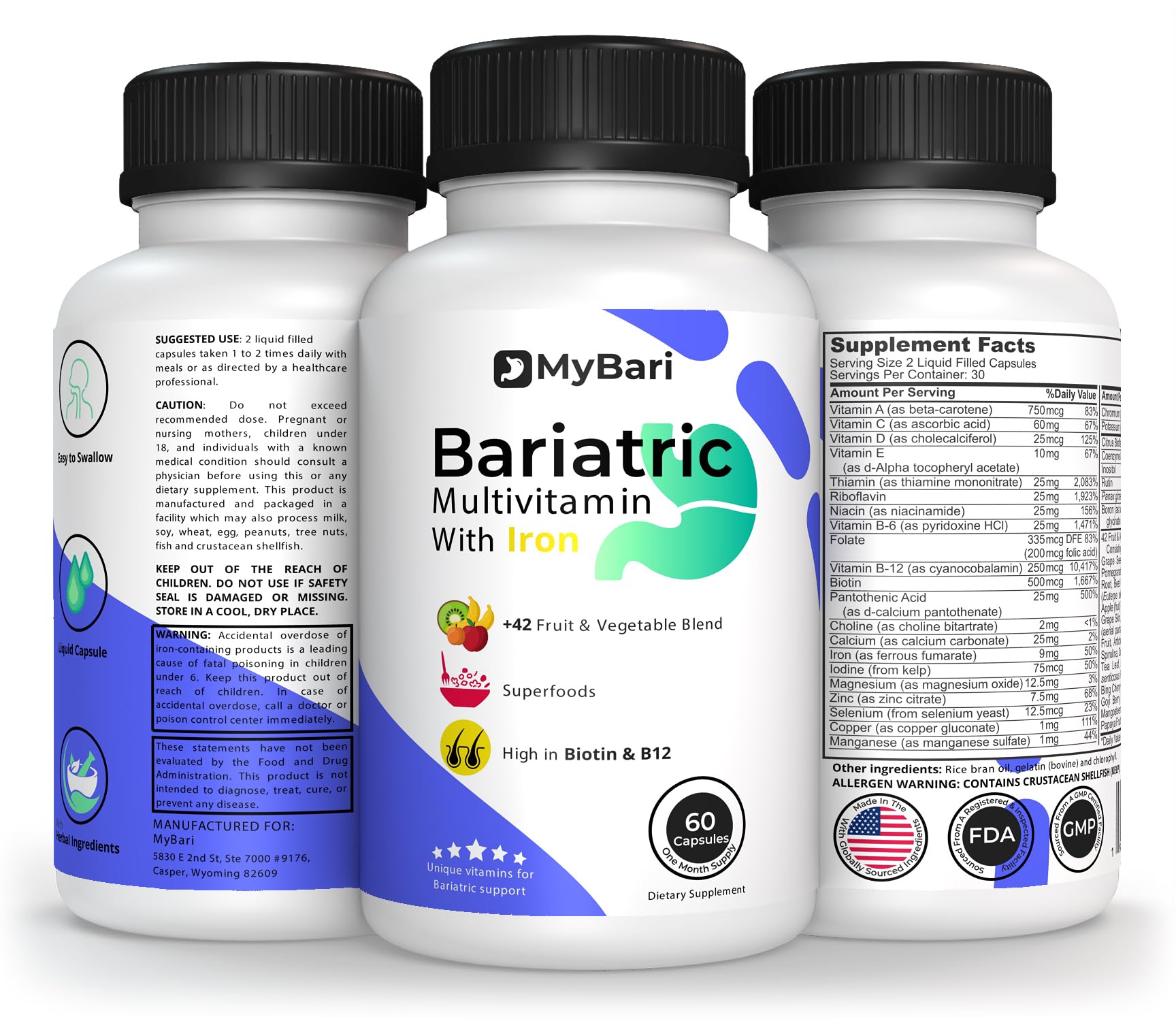 MyBari bottle beside pill organizer illustrates daily routine integration.