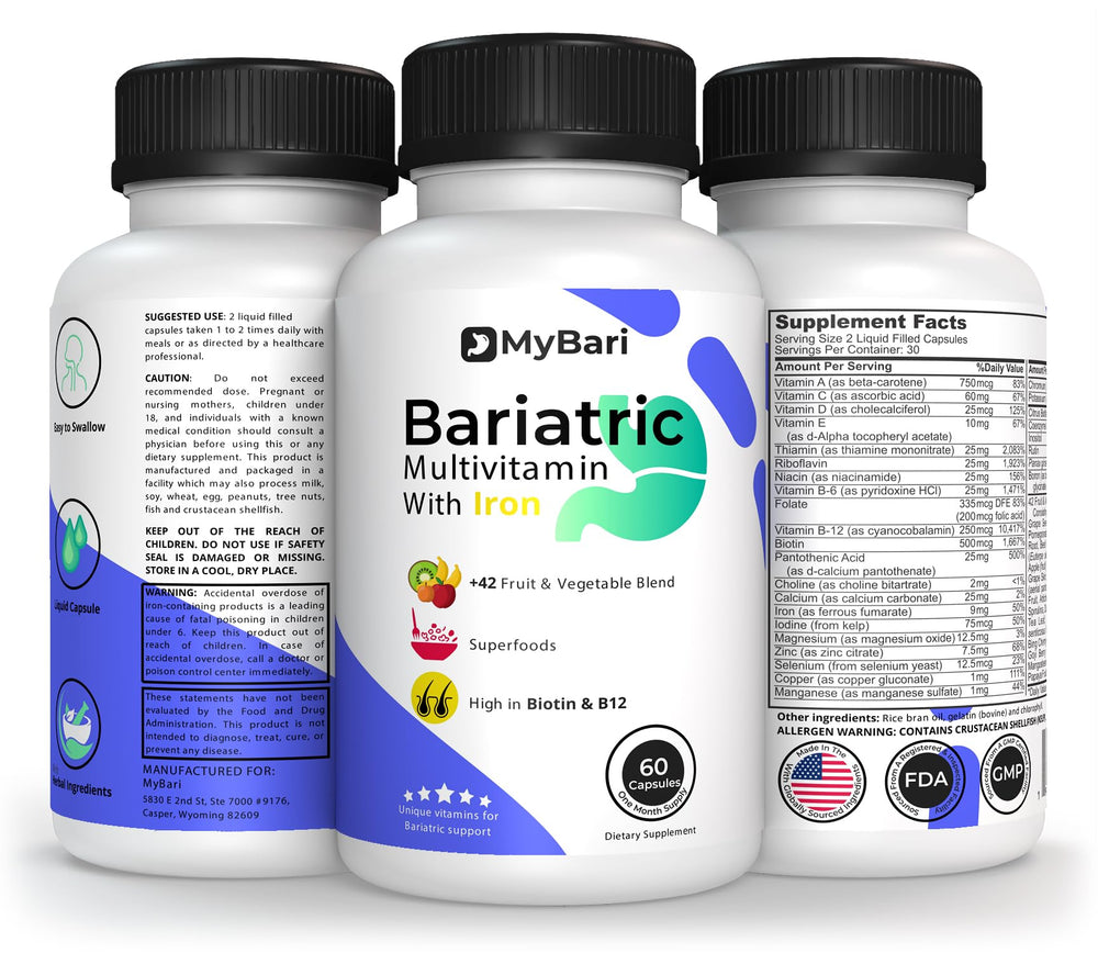 MyBari bottle beside pill organizer illustrates daily routine integration.