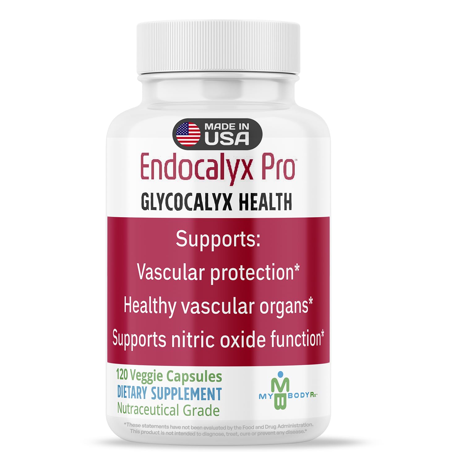 MYBODYRX Endocalyx Pro bottle front for daily vascular support