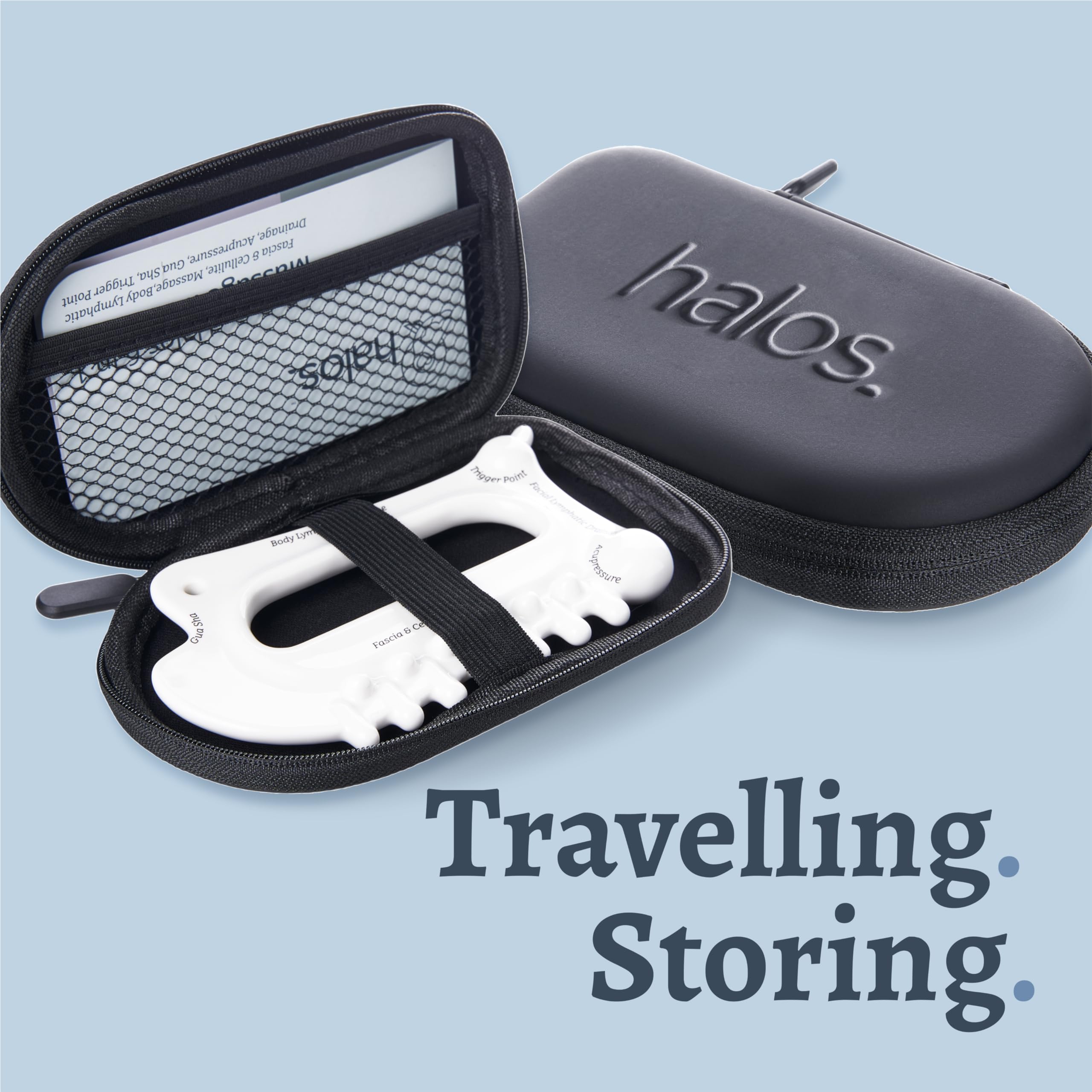 MyHalos cellulite-focused massage tool supports smoother, more even-looking skin.