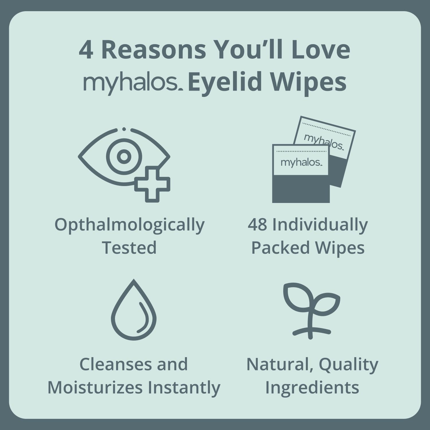 MyHalos cleansing routine image demonstrating eyelid care benefits.