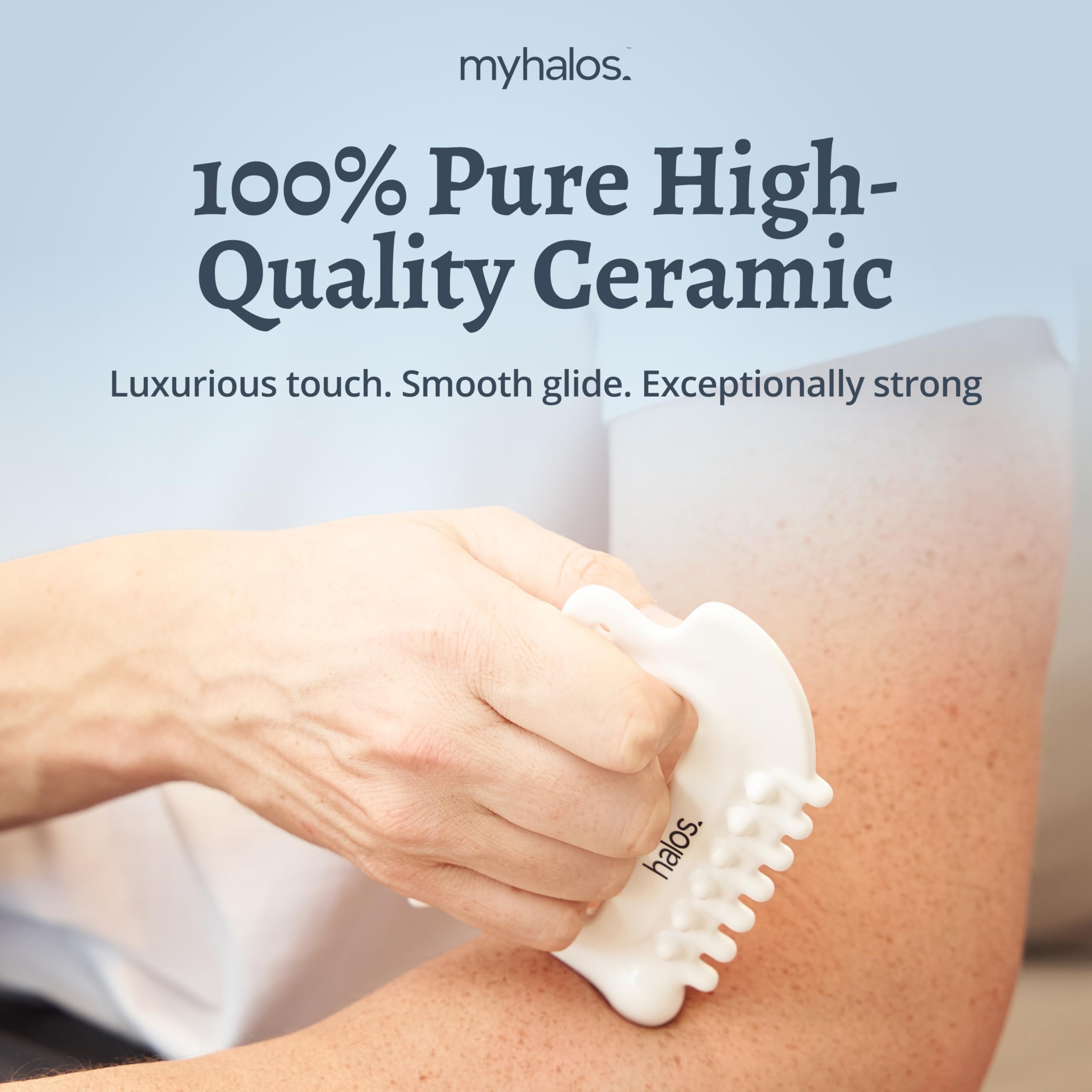 MyHalos face sculpting tool refines facial contours with precise, comfortable pressure.