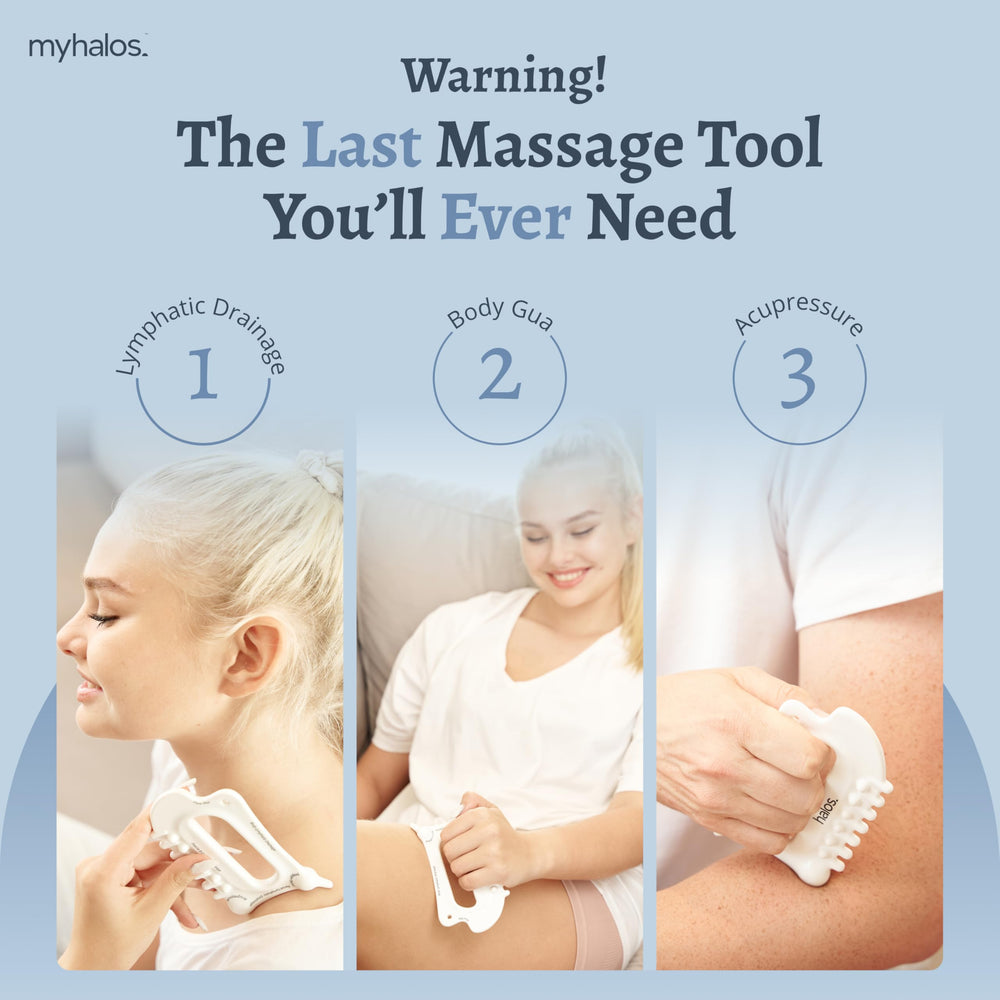 MyHalos fascia massage tool releases fascia tension and improves flexibility.