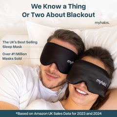 MyHalos silk eye mask feels soft and breathable against skin.