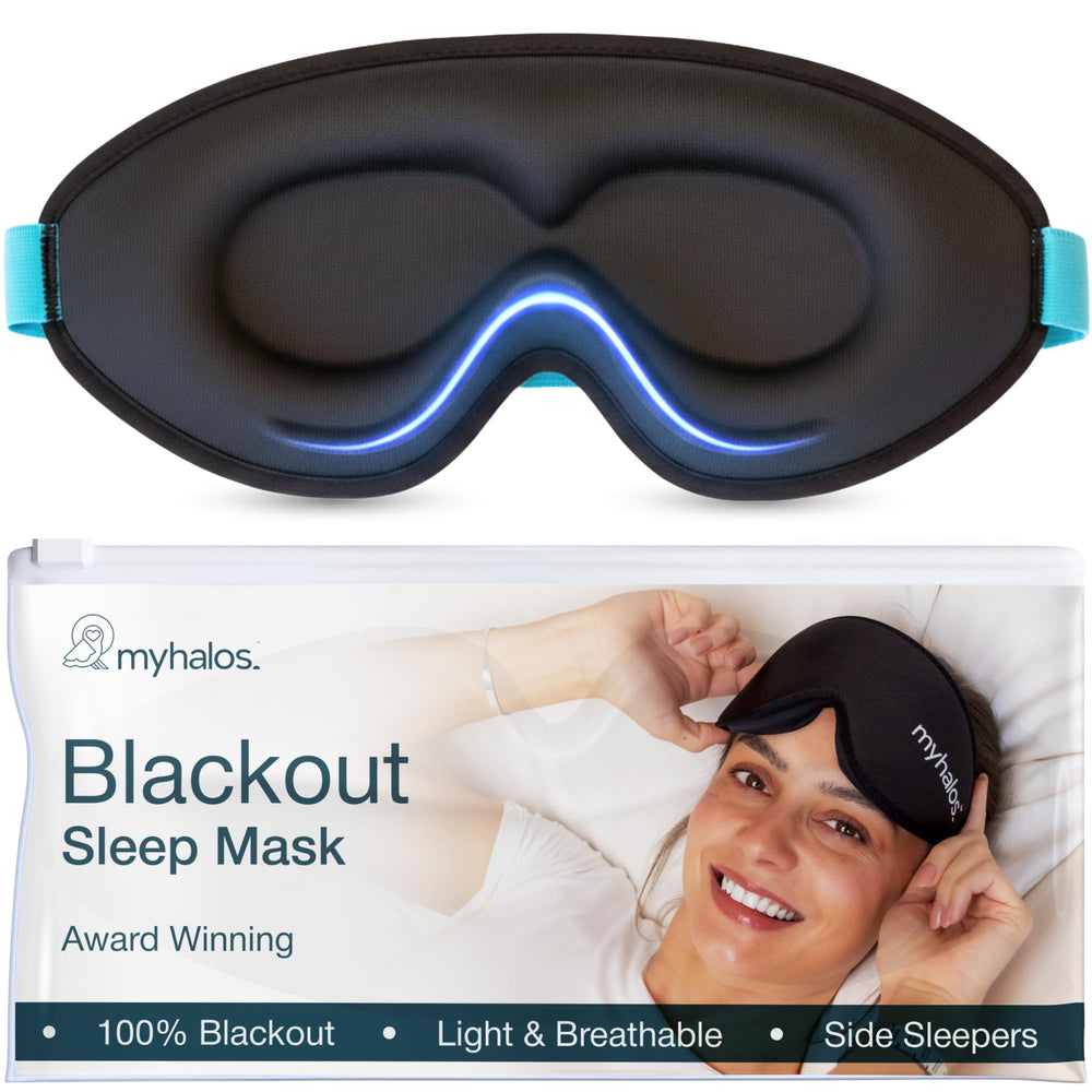 MyHalos Sleep Mask with 3D contour blocks light for total darkness