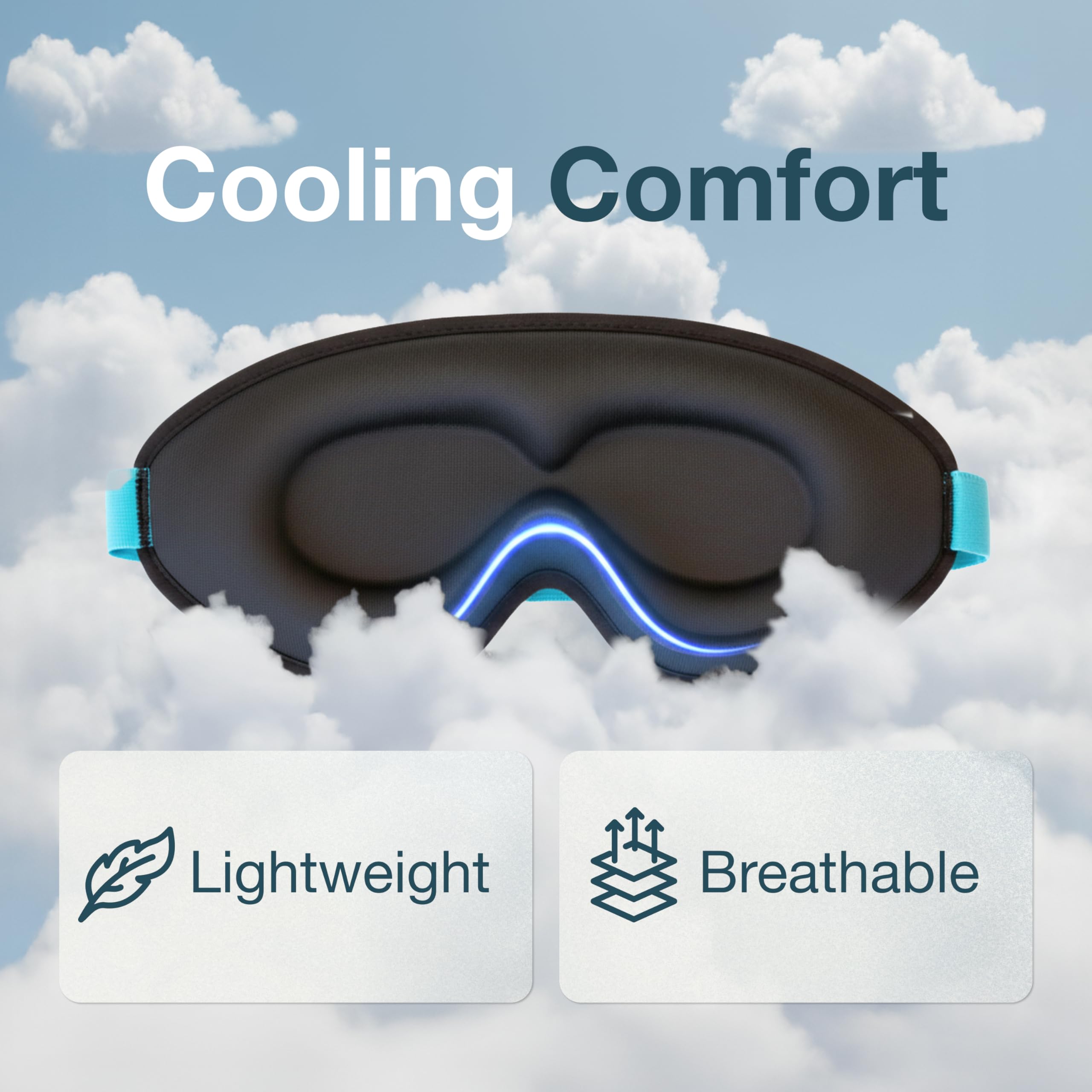MyHalos Sleep Mask creates a dark environment for better rest