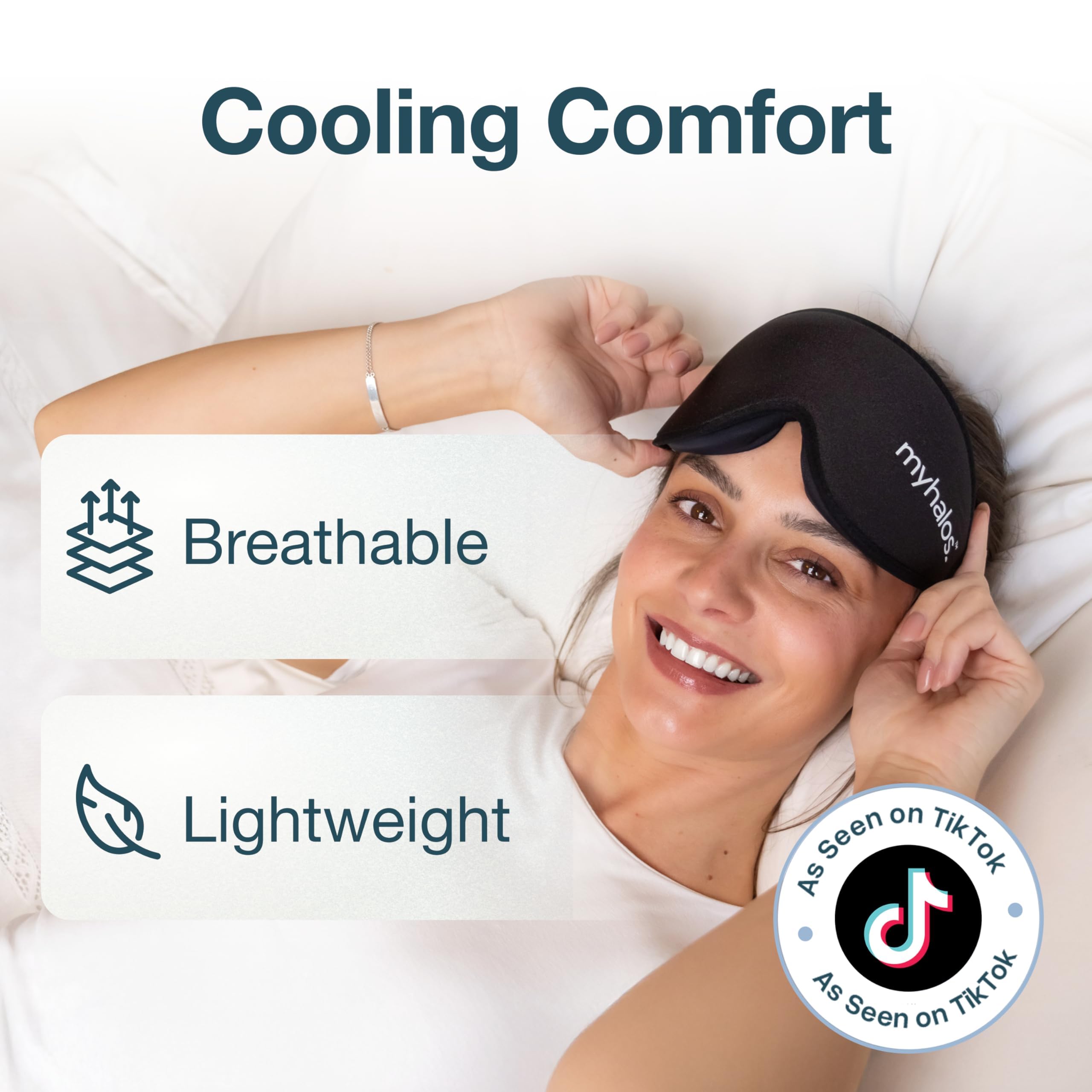 MyHalos Sleep Mask nose-bridge design for comfortable wear