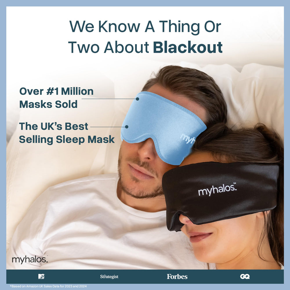 MyHalos Sleep Mask Zero-pressure design respects sensitive eyes and lashes.