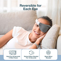 MyHalos stye eye compress reversible design soothes both eyes with consistent heat.