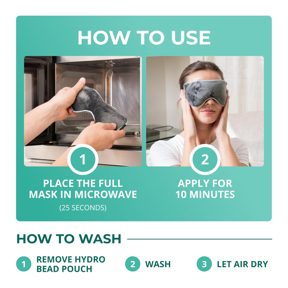MyHalos washable eye mask is reusable and durable for ongoing care.