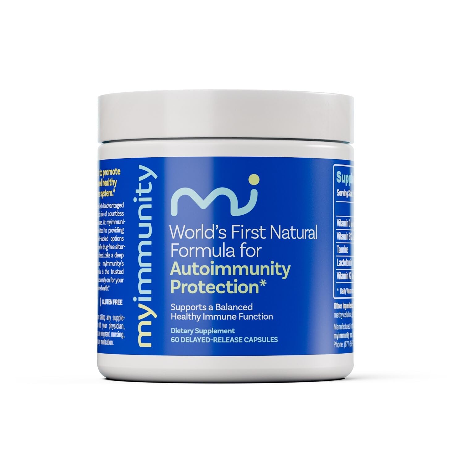 MyImmunity Balance bottle pour action shows convenient daily dosing.