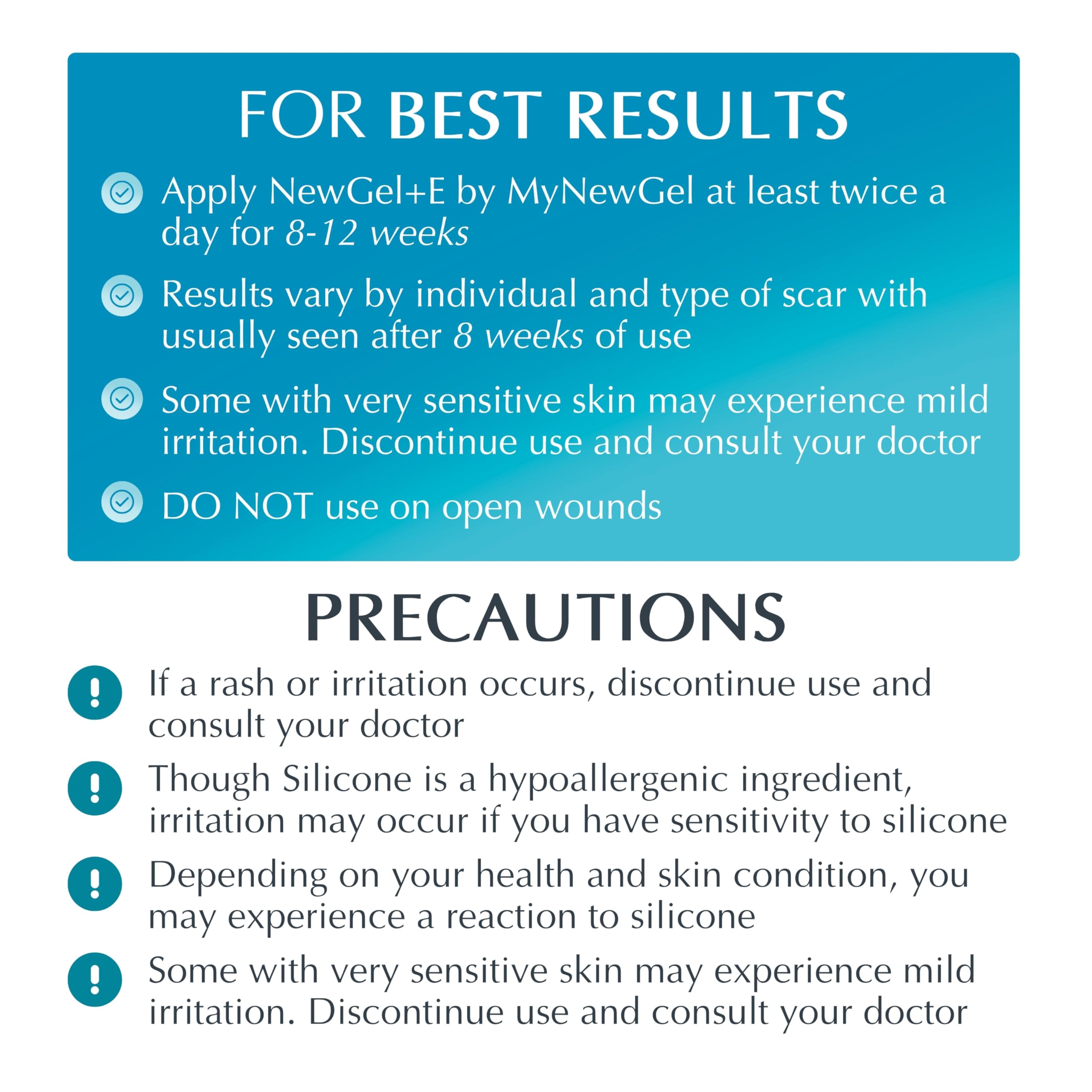 USA-made MyNewGel Plus Scar Gel packaging highlights safety
