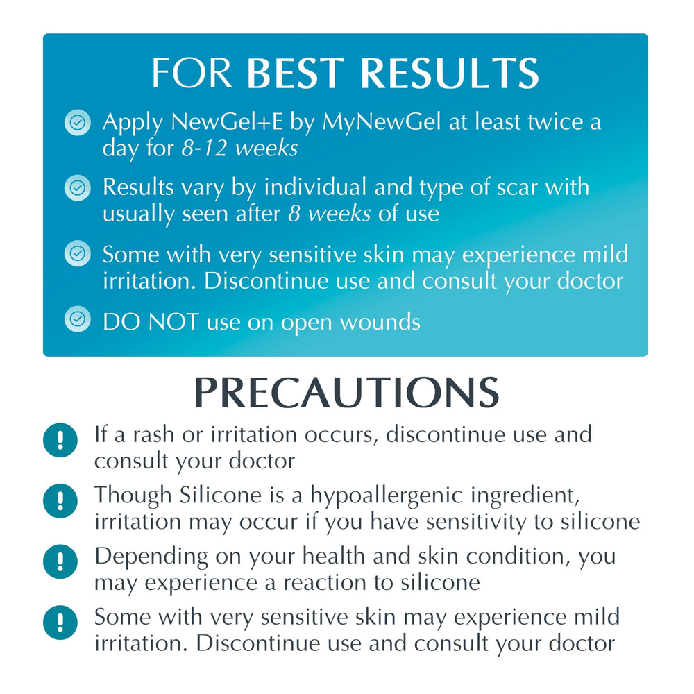 USA-made MyNewGel Plus Scar Gel packaging highlights safety