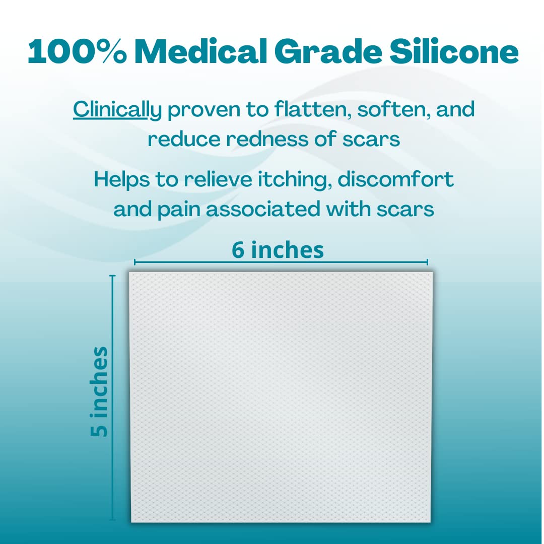 MyNewGel scar tape application close-up with self-adhesive backing