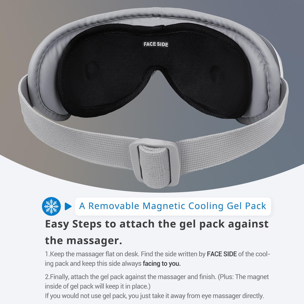 Mynt 5-Mode Heated Eye Massager control panel and buttons for customization.