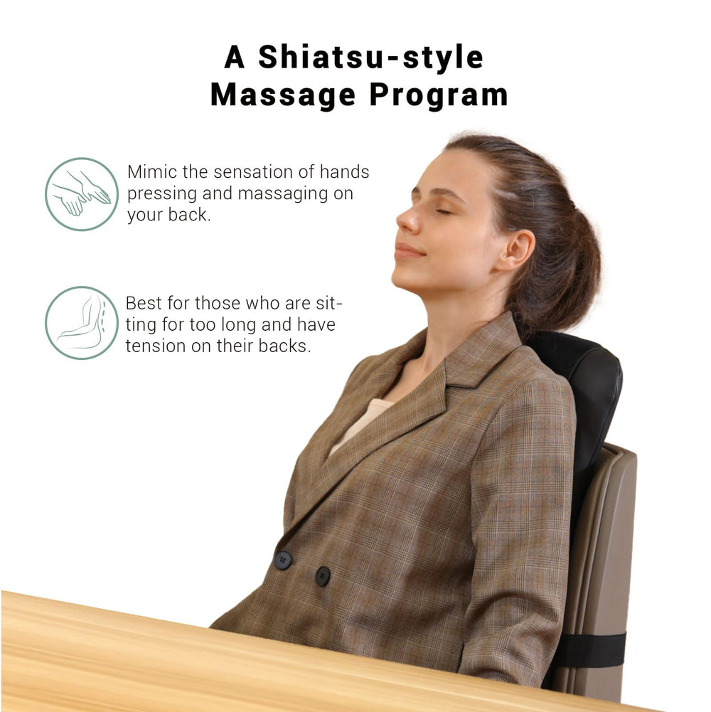 Mynt compact design fits most chairs for portable massage